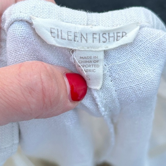 Eileen Fisher White Linen Pants Size Small - Picture 3 of 4
